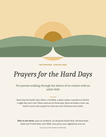 Prayers for the Hard Days printable cover